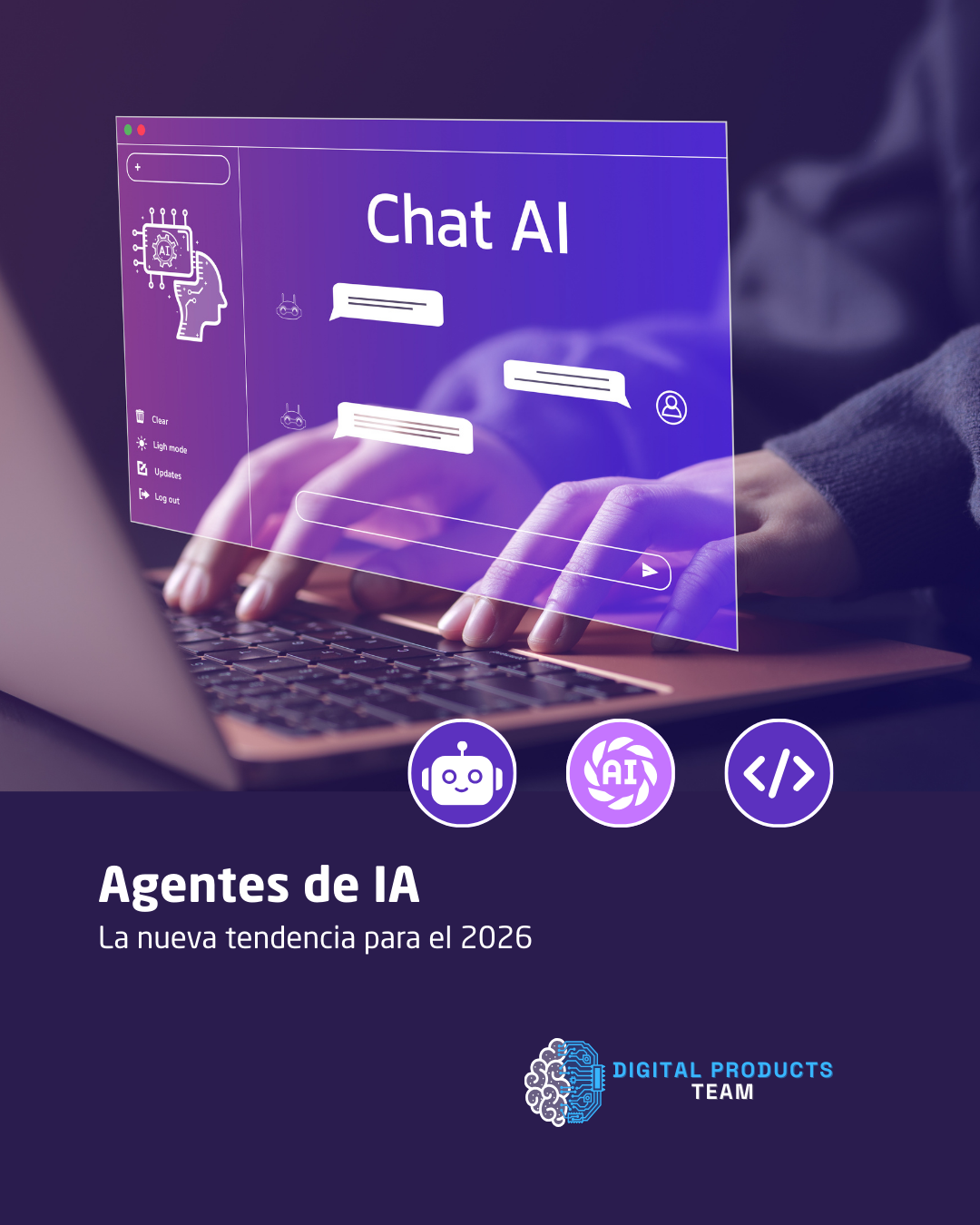 Diagrama de agentes de IA trabajando en paralelo - inteligencia artificial autónoma