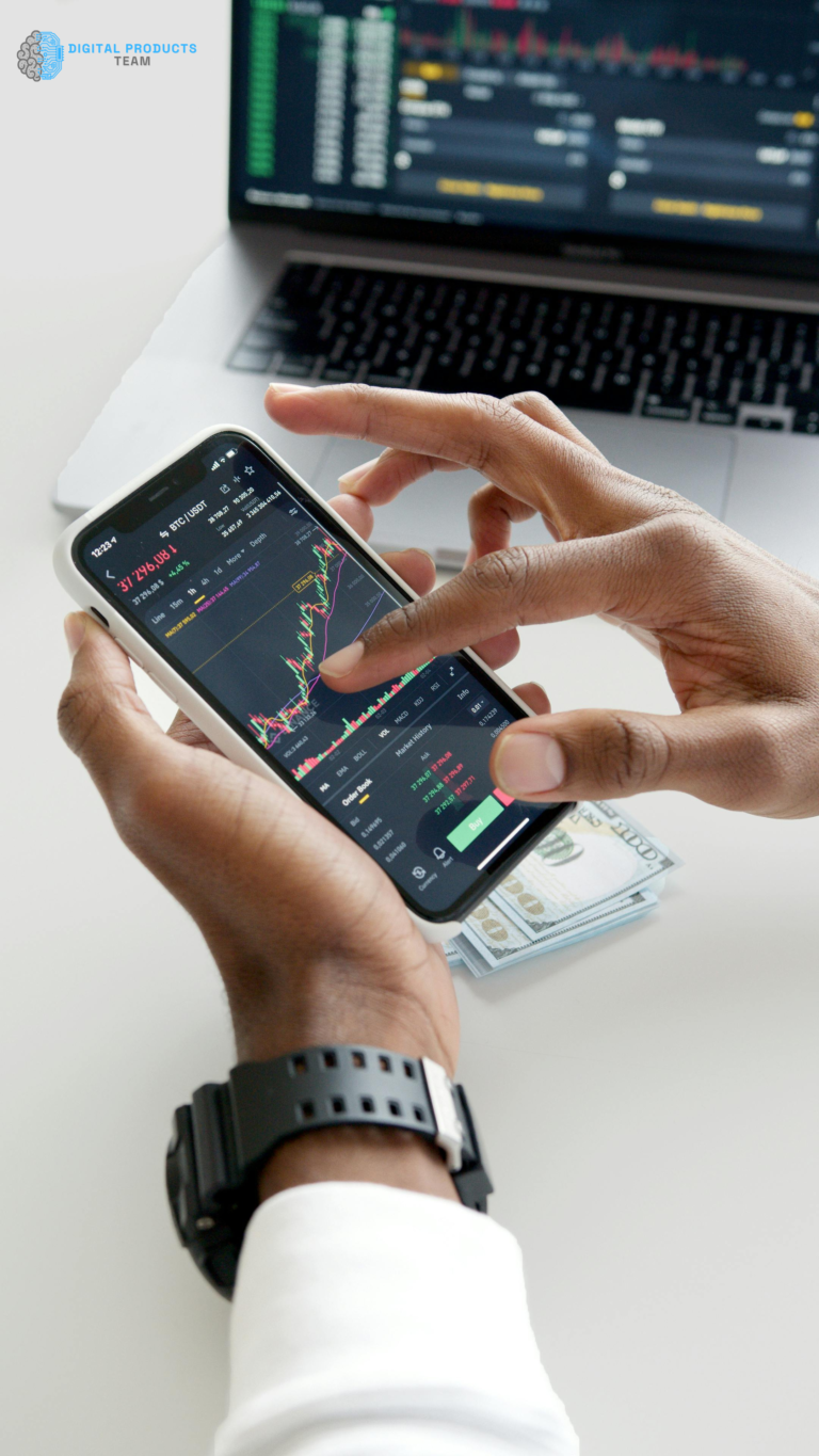 Pantalla con gráficos de bolsa de valores - cómo empezar a invertir en bolsa desde cero