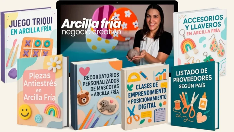 Piezas Decorativas en Arcilla Fria con bonos y negocio creativo