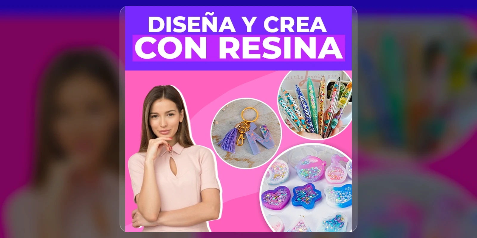 Imagen destacada oficial de Diseña y Crea con Resina para review