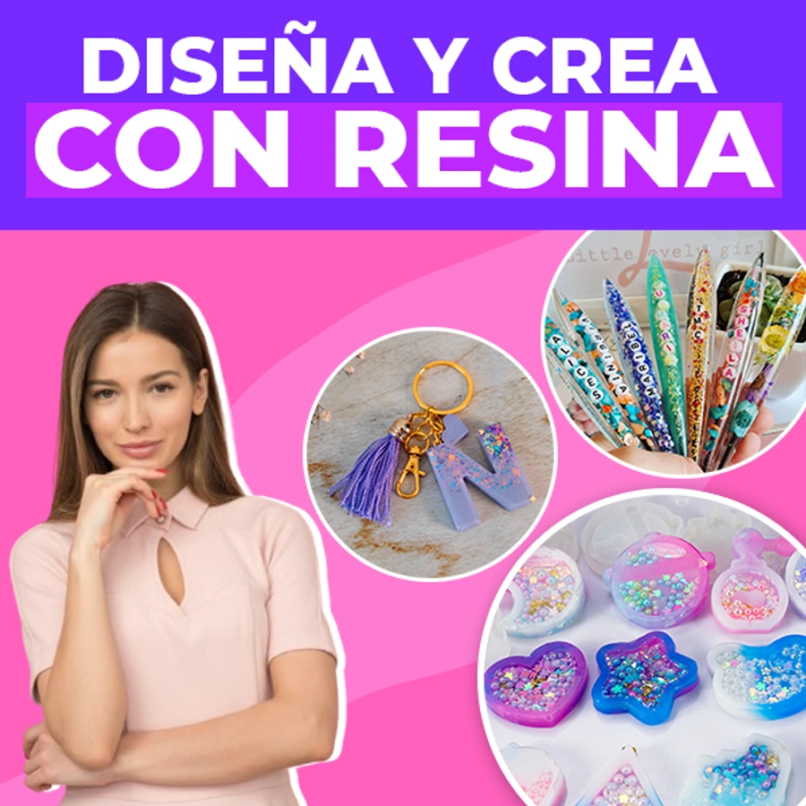Portada oficial de Diseña y Crea con Resina