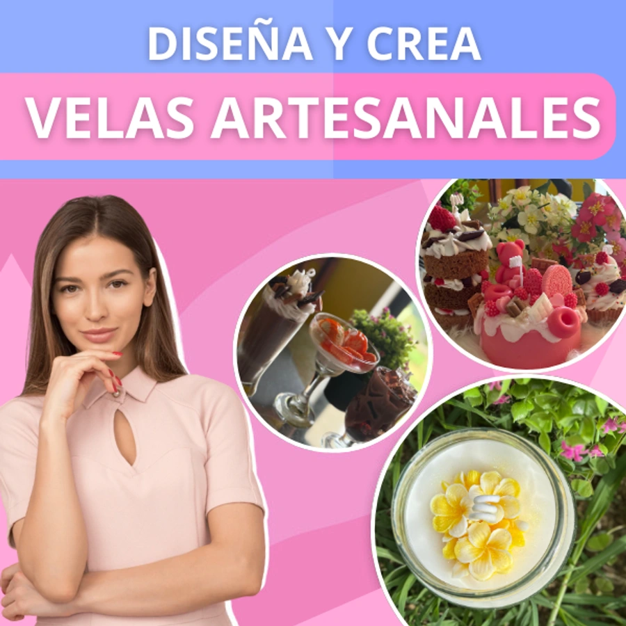Portada oficial de Diseña y Crea Velas Artesanales