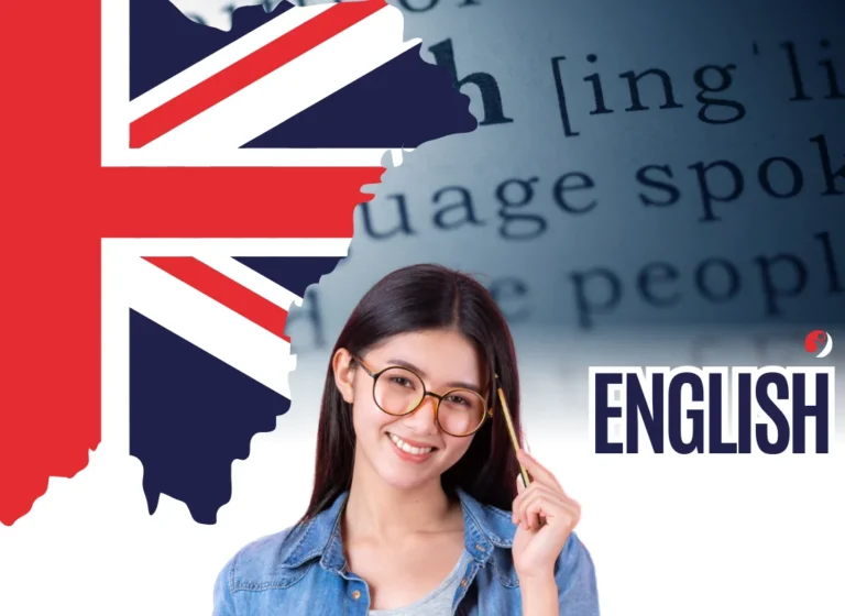 Persona aprendiendo inglés con dispositivos digitales para trabajo y negocios