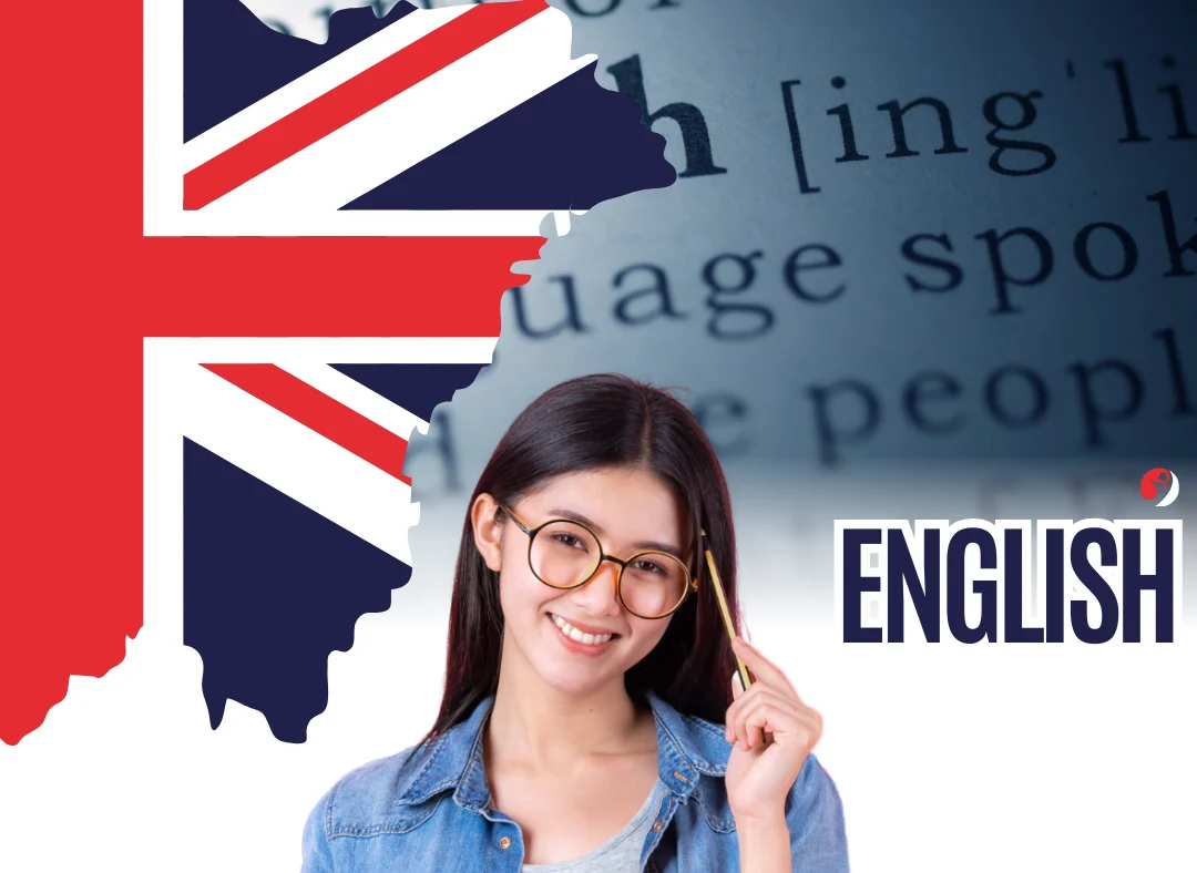 Persona aprendiendo inglés con dispositivos digitales para trabajo y negocios