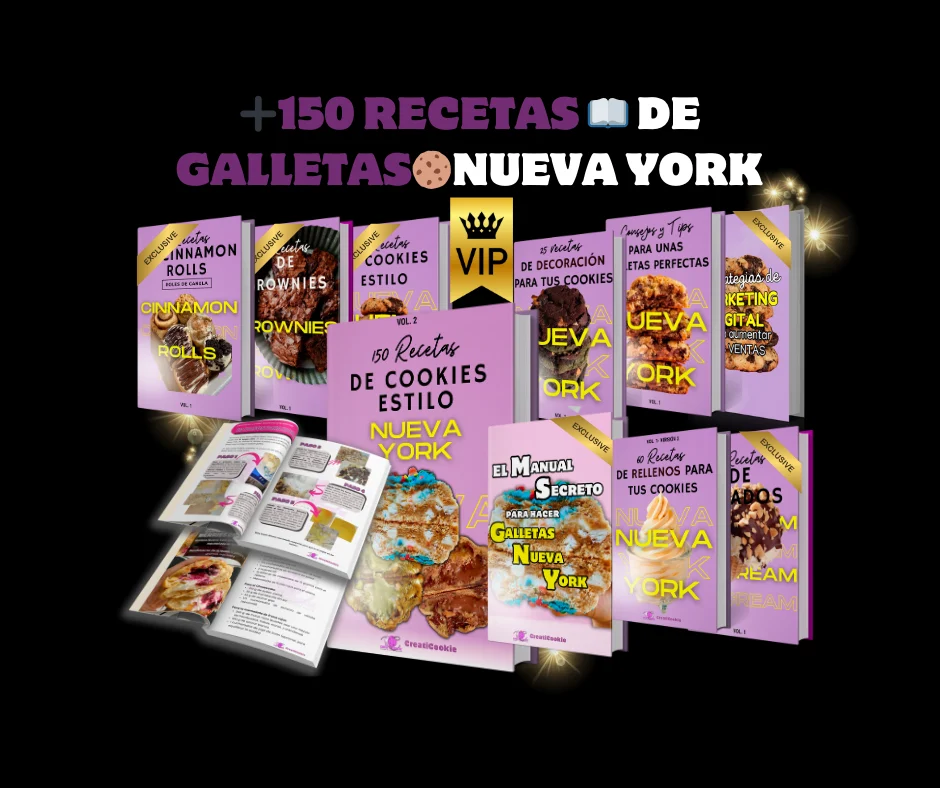 Portada oficial del ebook 150 Recetas de galletas Estilo Nueva York en Hotmart