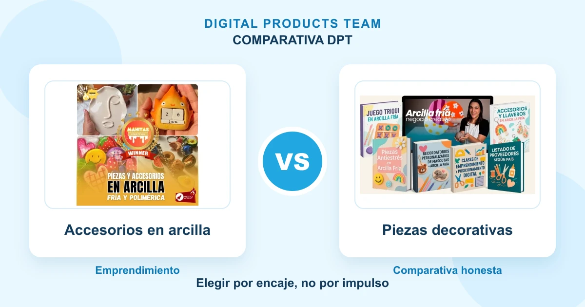 arcilla fria accesorios vs piezas decorativas