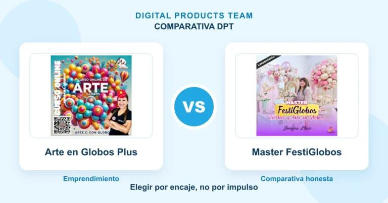 Comparativa DPT entre Arte en Globos Plus y Master FestiGlobos para emprendedores