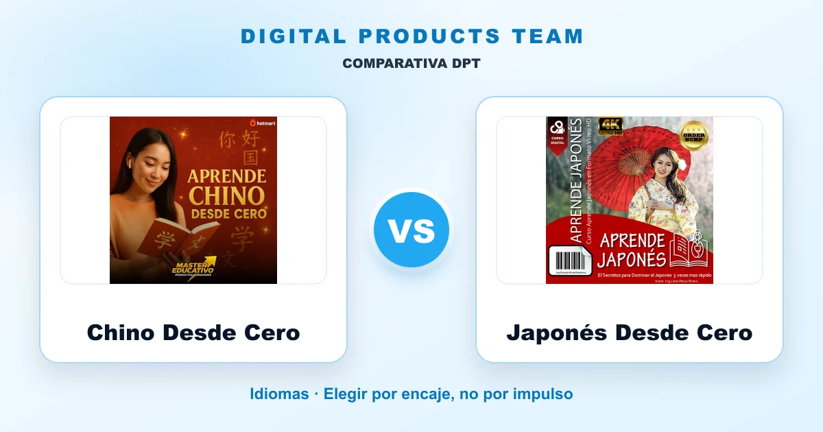 Aprende Chino Desde Cero: comparativa DPT con imágenes de ambos cursos