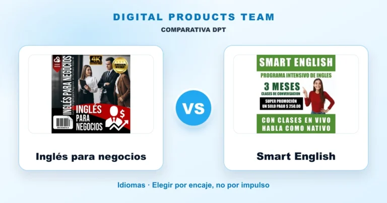 Inglés para negocios: comparativa DPT con imágenes de ambos cursos