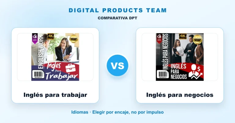 Inglés para trabajar: comparativa DPT con imágenes de ambos cursos