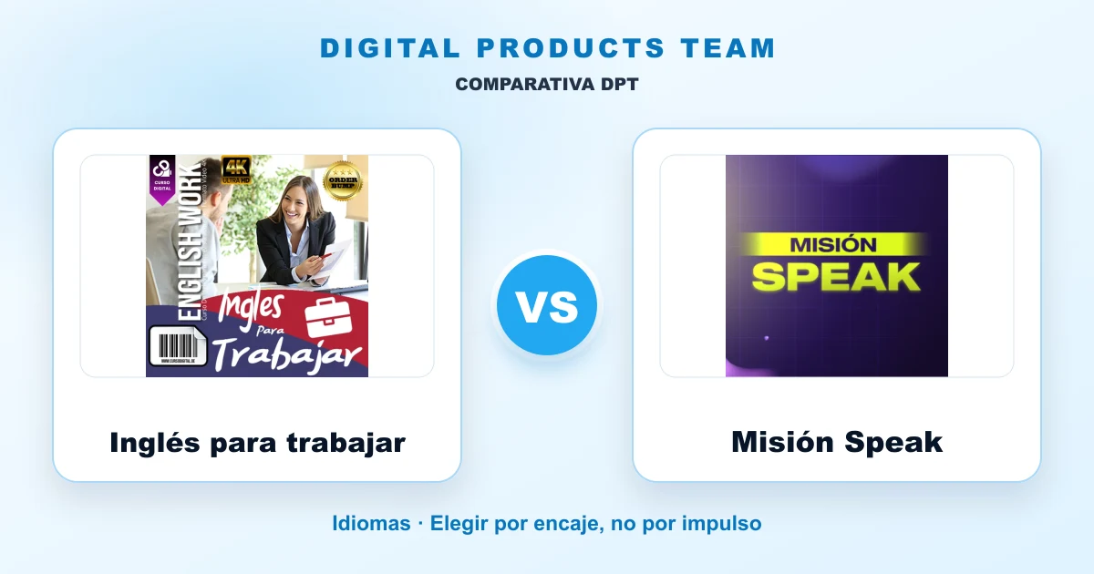 Inglés para trabajar: comparativa DPT con imágenes de ambos cursos